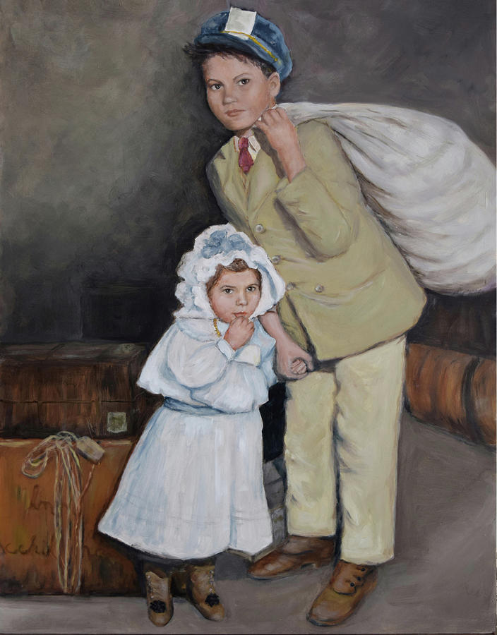 Big Brother and Little Sister Painting by Sandra Nardone