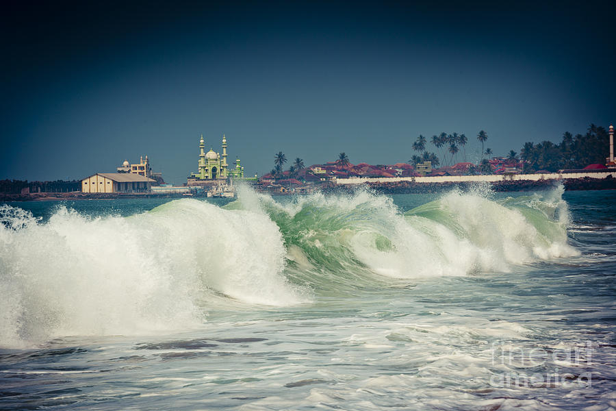 Big wave on the coast of the Indian ocean Kerala India #1 Photograph by Raimond Klavins