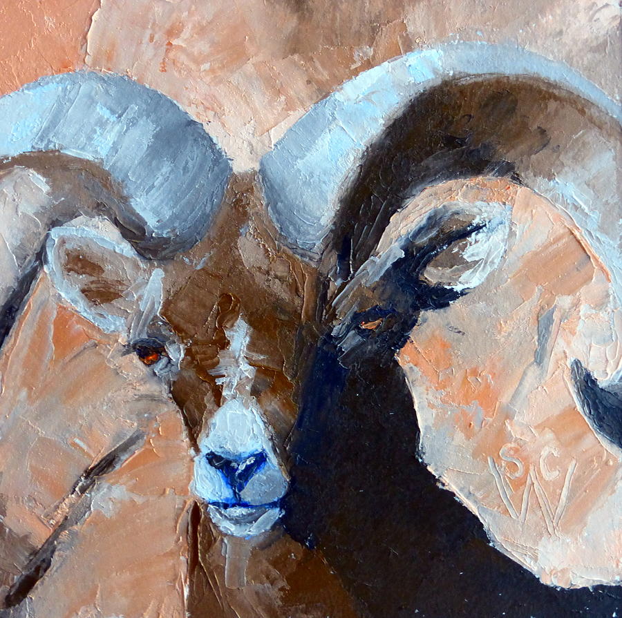 Bighorn Sheep #1 Painting by Susan Woodward