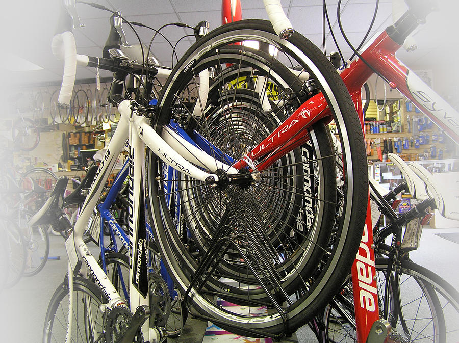 Bike Wheels #1 Photograph by Pat Moore