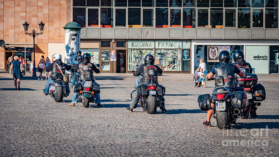 Bikers in Gdansk #1 Photograph by Mariusz Talarek