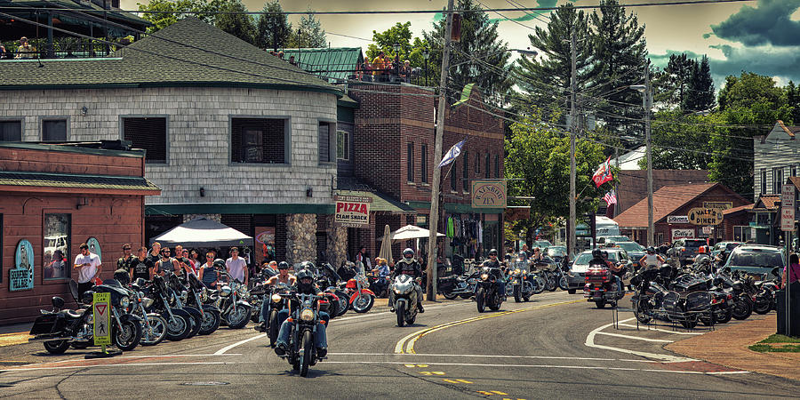 Motorcycle Photograph - Bikes and Brews in the ADK #1 by David Patterson
