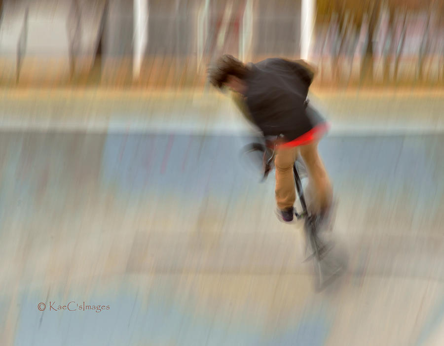 Biking  the Skateboard Park 4 Photograph by Kae Cheatham