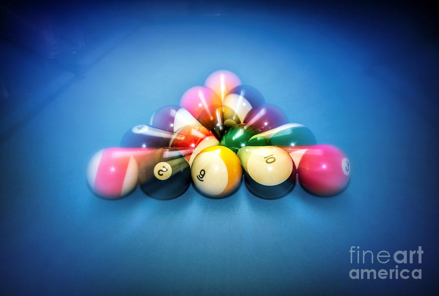 Billiard table vintage background #1 Photograph by Anna Om