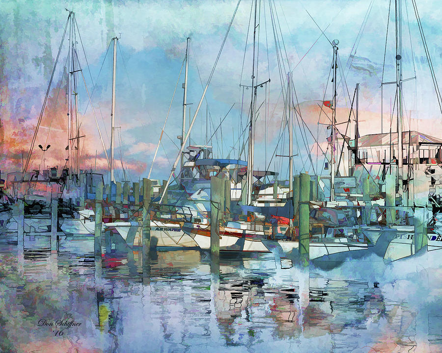 Biloxi Harbor #1 Digital Art by Don Schiffner