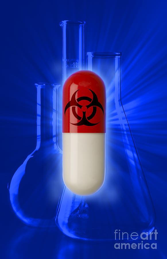 Biohazard Symbol On Capsule #1 Photograph by George Mattei