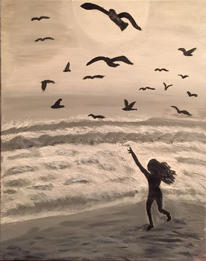 Bird Painting - Bird Girl #2 by Sherri McKendree