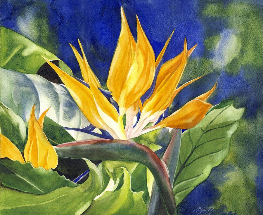 Bird Of Paradise  #1 Painting by Alfred Ng