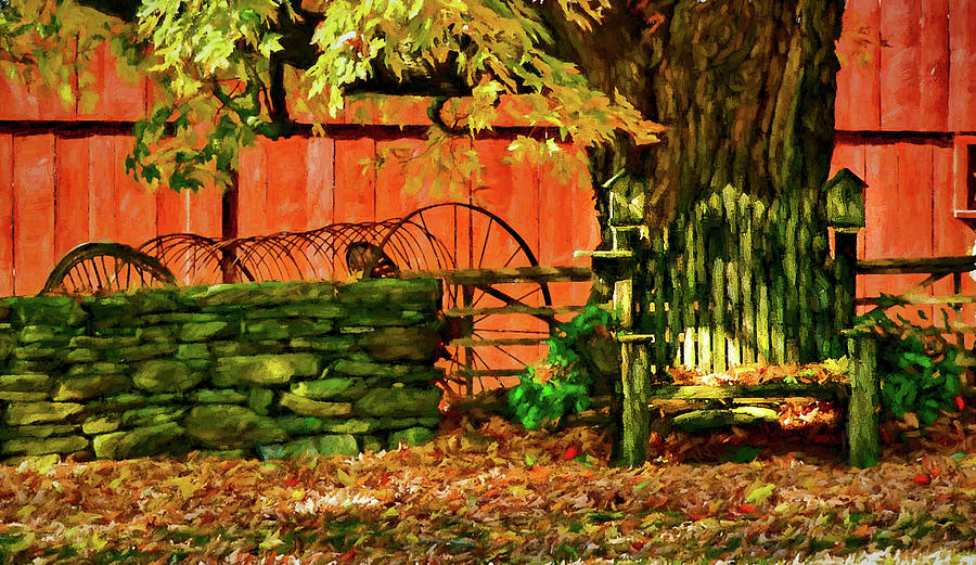 Birdhouse chair in autumn Photograph by Jeff Folger