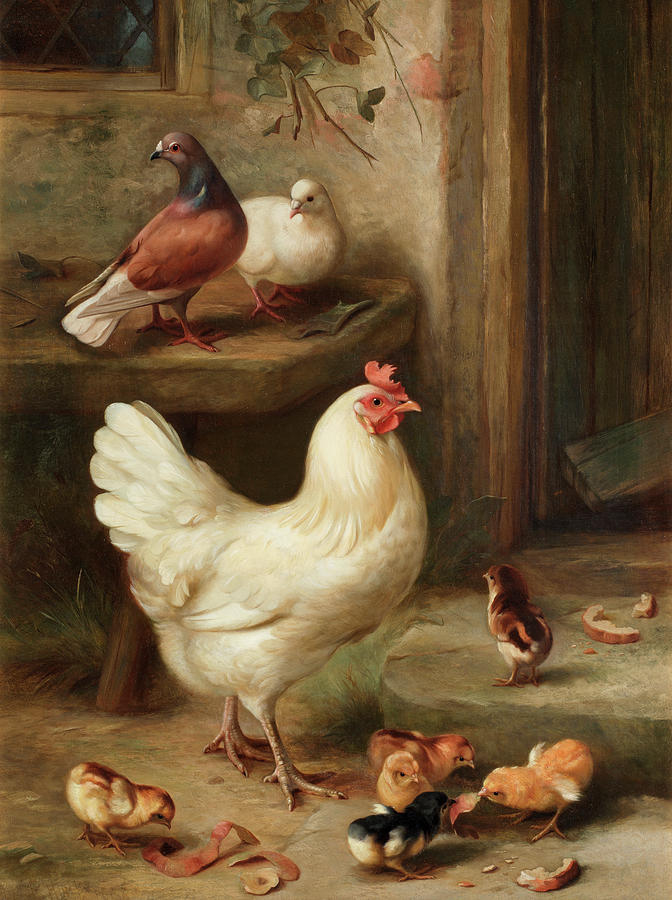 Goose Painting - Birds of a feather #1 by Edgar Hunt