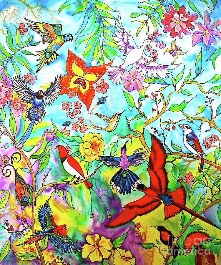 Birds Of Praise Painting by Nancy Cupp
