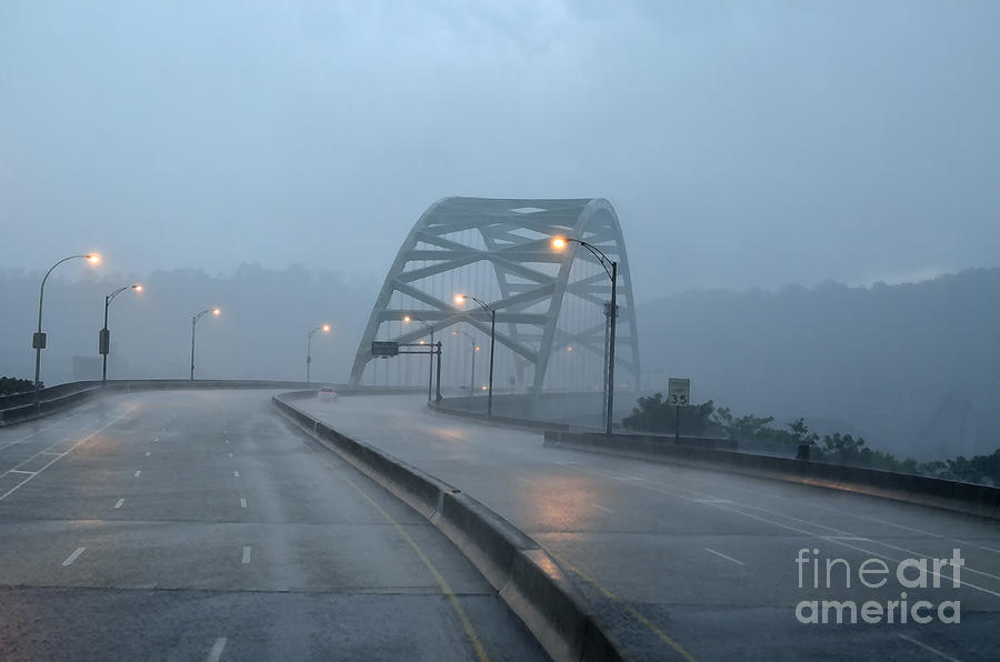 Birmingham Bridge Downpour #1 Photograph by Thomas R Fletcher