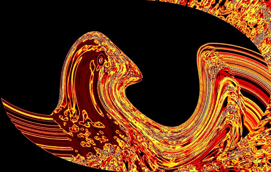 Abstract Digital Art - Birth of a Golden Eagle #1 by Will Borden
