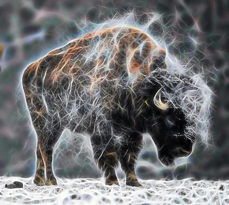 Bison Collection #1 Digital Art by Marvin Blaine