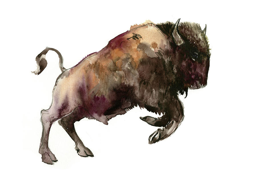 Bison #1 Painting by Suren Nersisyan