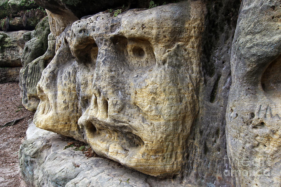 Bizarre Stone Heads - Rock Sculptures #1 Photograph by Michal Boubin
