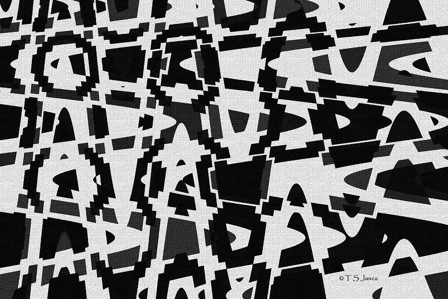 Black And White Abstract #1 Digital Art by Tom Janca