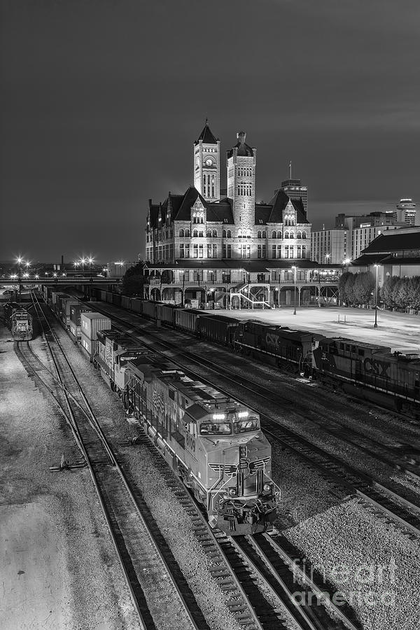 Black And White Fine Art Print Of Union Station In Nashville, Tennessee Photograph