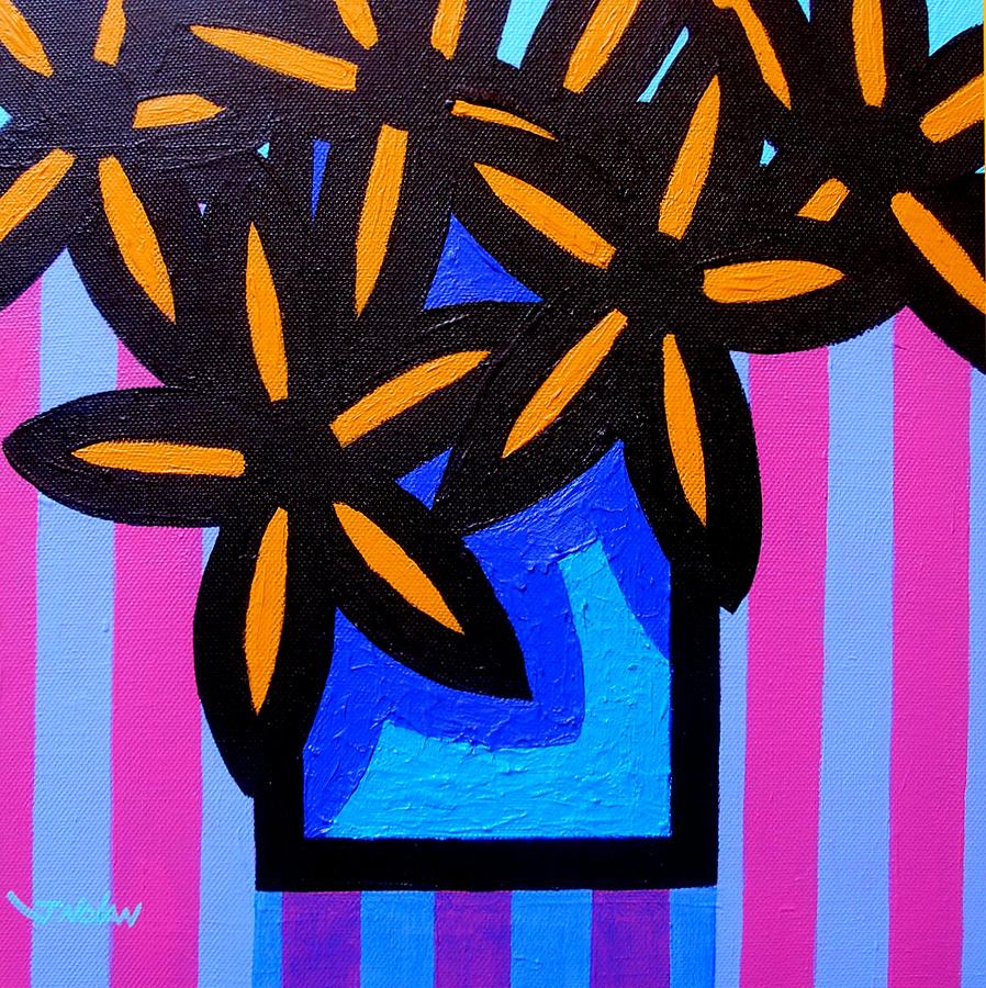 Flower Painting - Black Eyed Flowers  #3 by John  Nolan