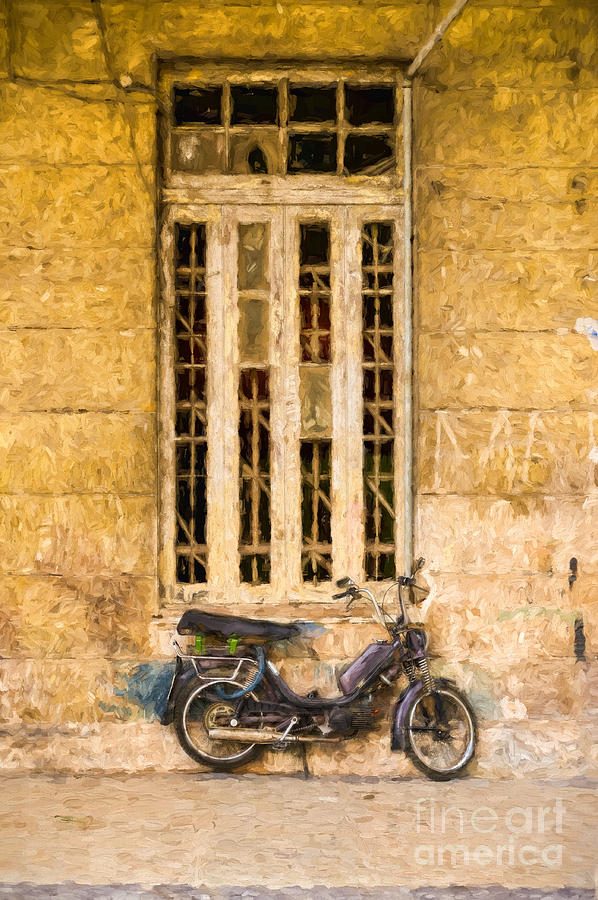 Black Moped #1 Photograph by Les Palenik