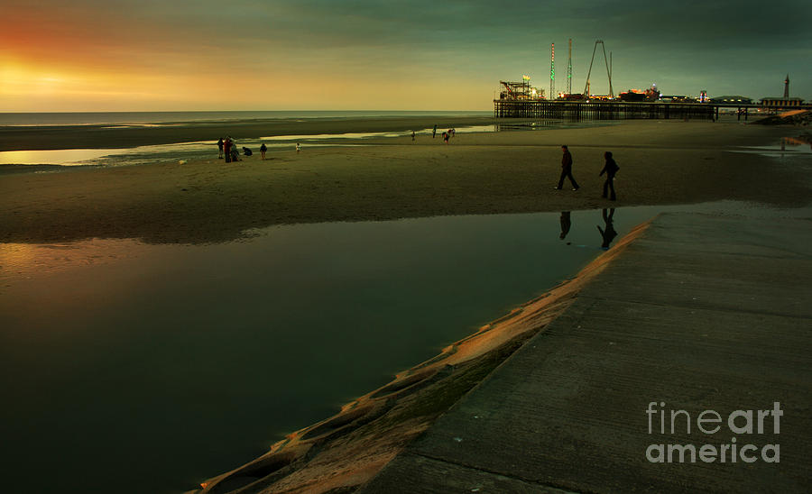 Blackpool beach #1 Photograph by Ang El