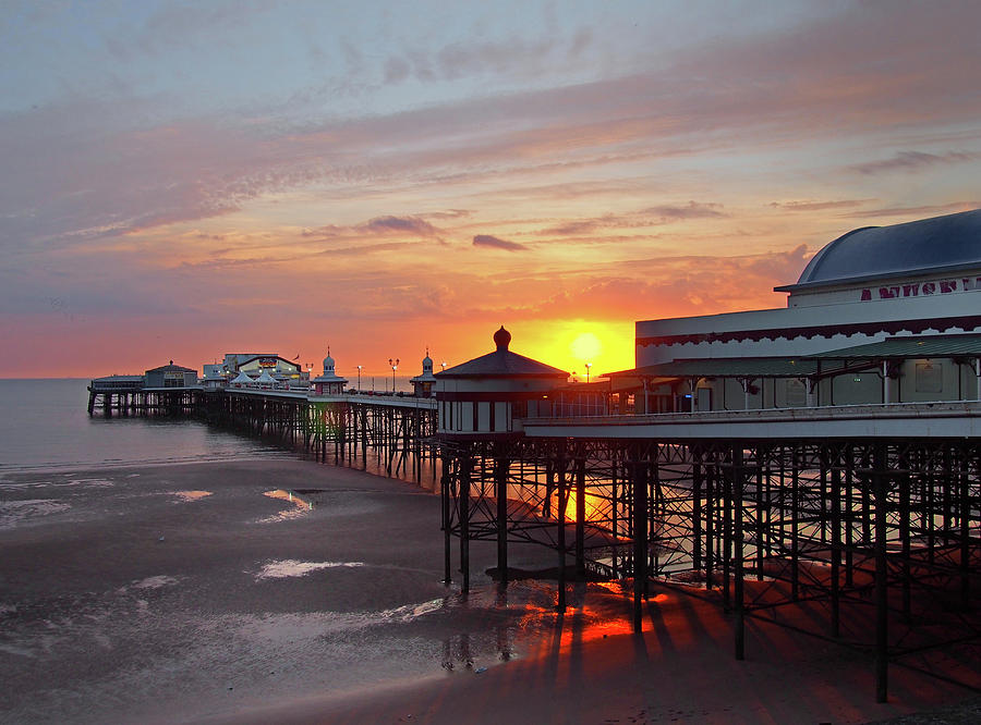 Blackpool Sunset #1 Photograph by Philip Openshaw