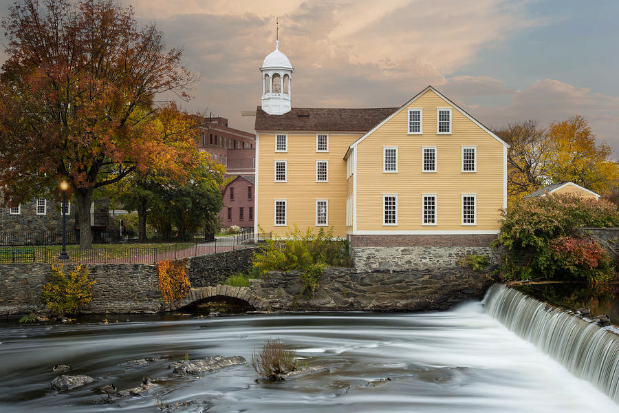 Fall Photograph - Blackstone River Mill #1 by Robin-Lee Vieira