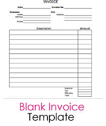 blank invoice templates