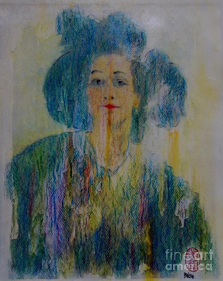 Bleu Femme Fatal #2 Painting by Thea Recuerdo