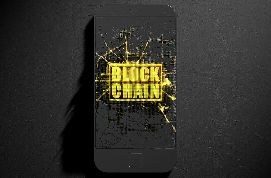 Pattern Digital Art - Block Chain Cloner Smartphone #1 by Allan Swart