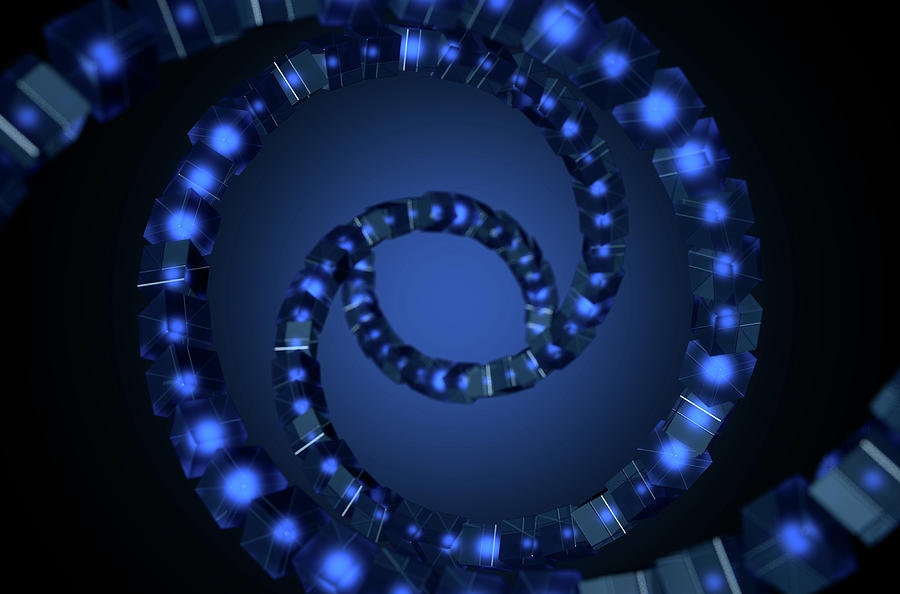 Cryptography Digital Art - Blockchain Data Strand by Allan Swart Cryptography Digital Art - Blockchain Data Strand by Allan Swart