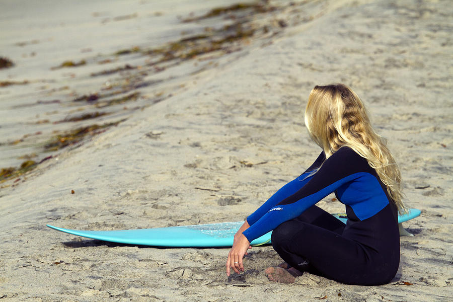 Blonde California Surfer Girl #1 Photograph by Waterdancer 