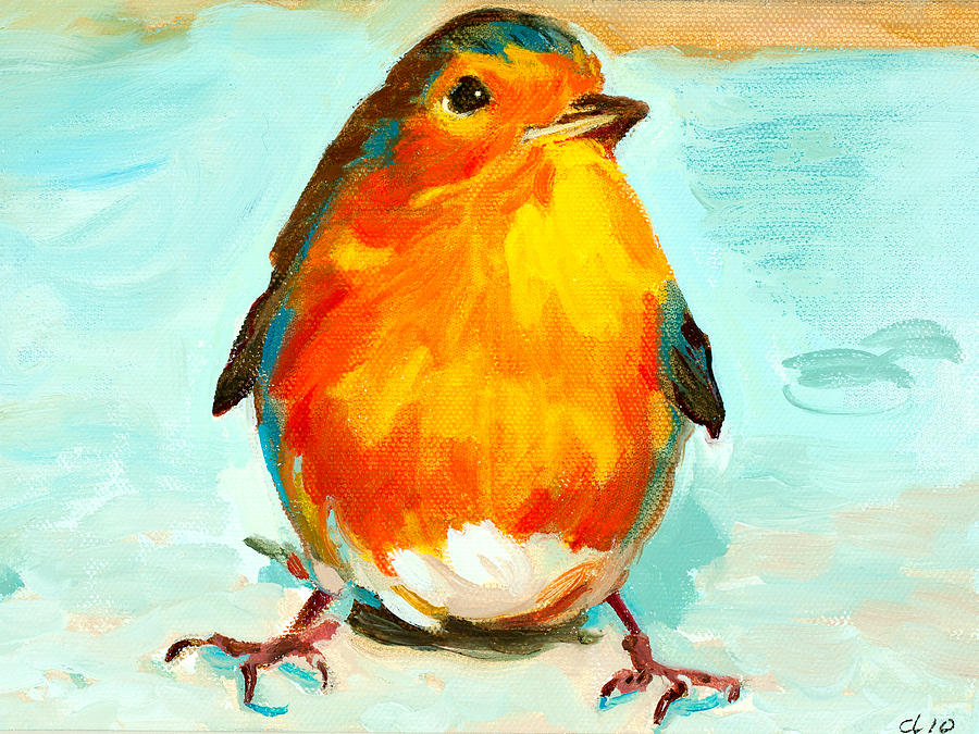 Bird Painting - BloOrp #1 by Debbie Beukema