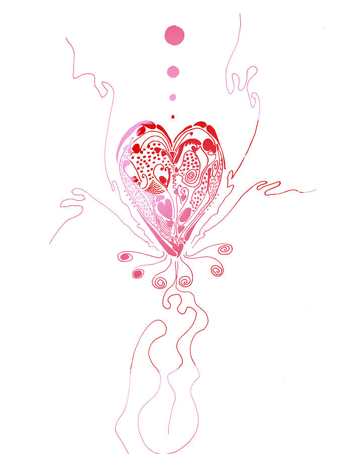 Blossoming Love #1 Drawing by Regina Valluzzi