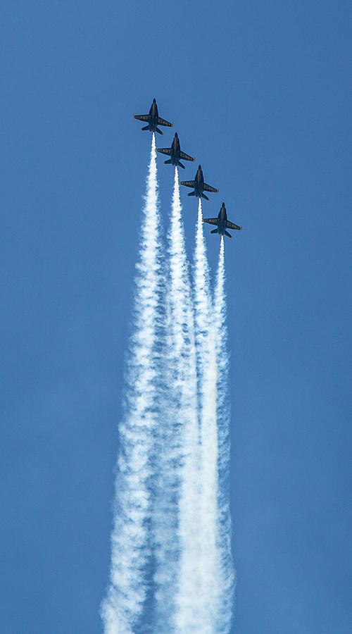 Blue Angels over Chicago Lakefront #1 Photograph by Lev Kaytsner