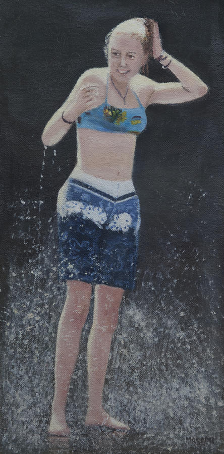 Summer Painting - Blue Bikini Top #1 by Masami Iida