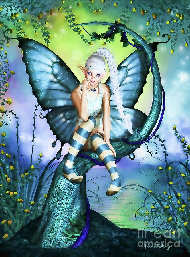 Fairy With Butterflies  Art Board Print for Sale by drawwithren