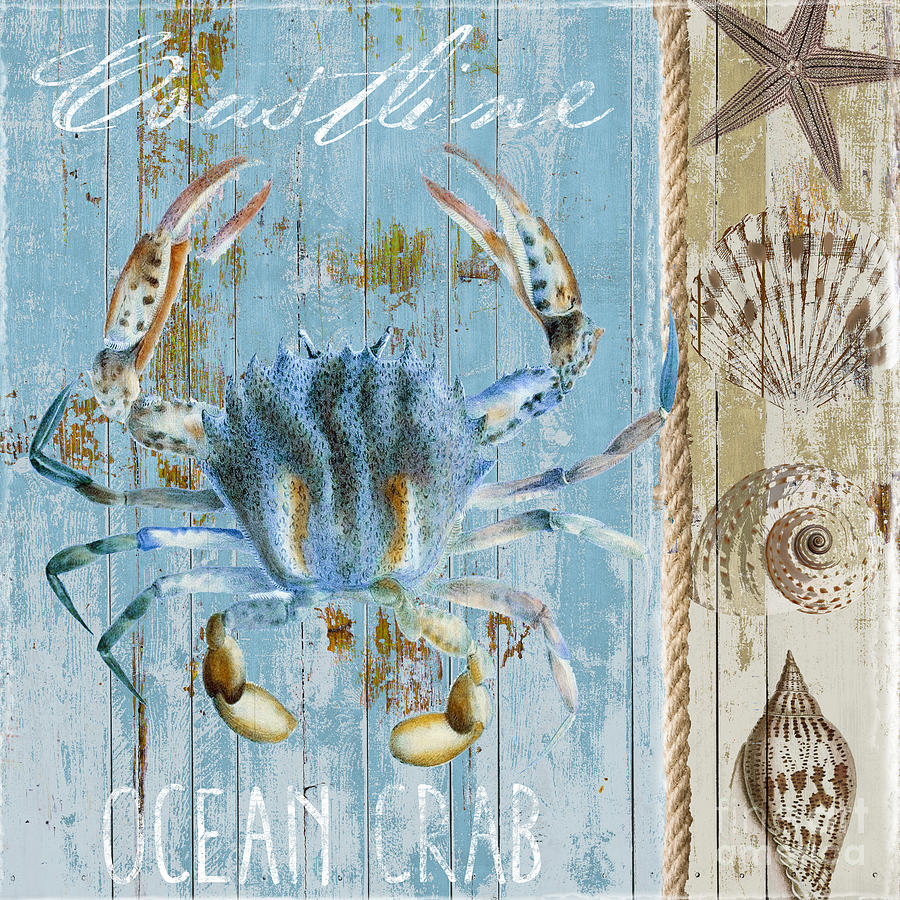 Blue Claw Crab  #1 Painting by Mindy Sommers