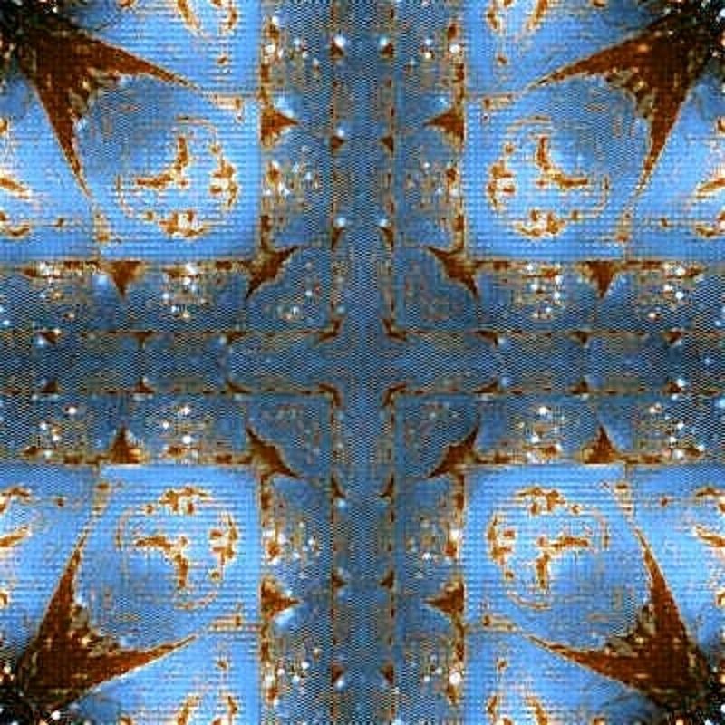 Blue Cross Pattern Pastel by Brenae Cochran
