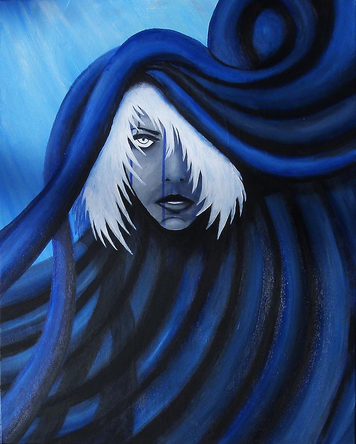 Blue #1 Painting by Edwin Alverio