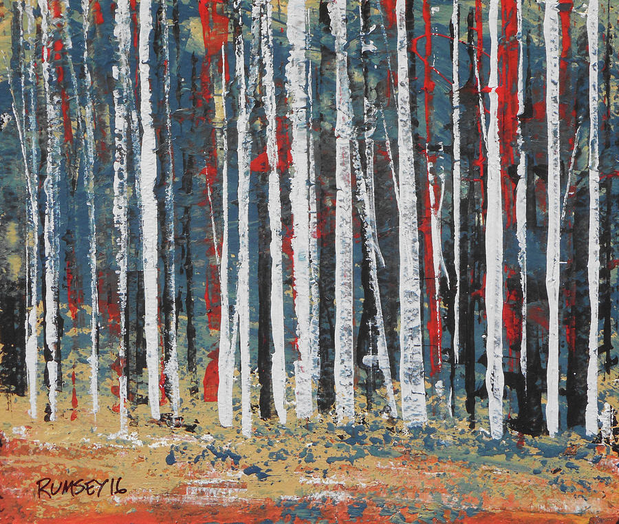 Blue Forest #1 Painting by Rhodes Rumsey