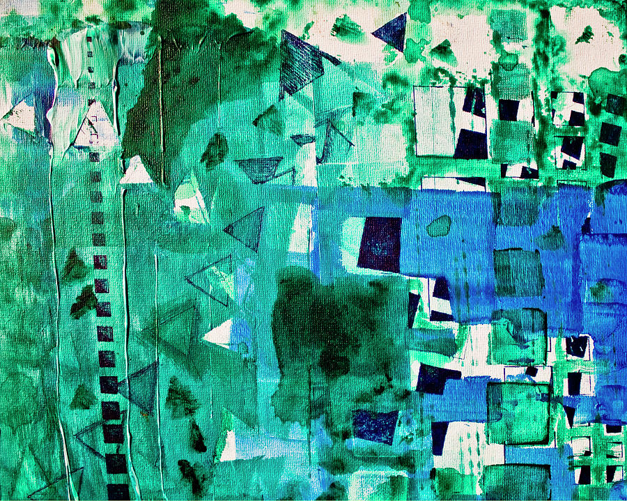 Blue Green Dream #1 Painting by Markus Blaus