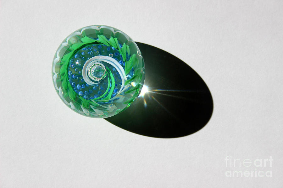 Blue Green Glass Swirl #2 Photograph by Karen Adams