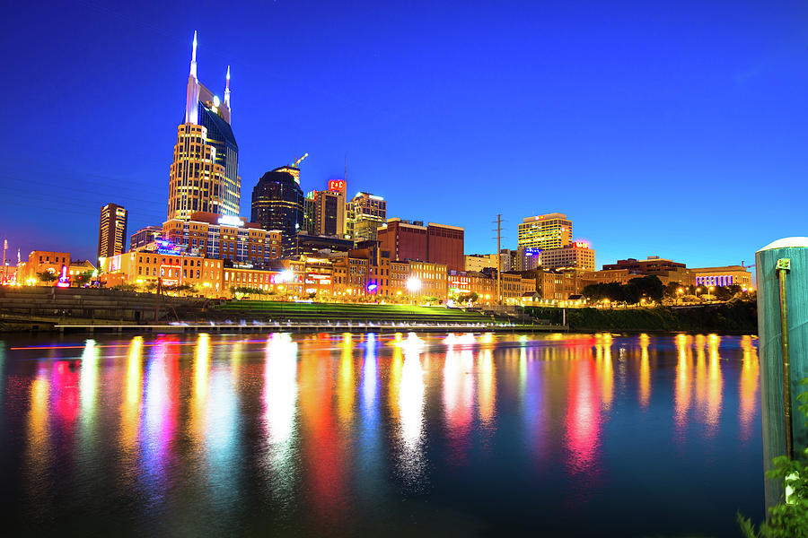 Blue Hour Over The Nashville Skyline Photograph