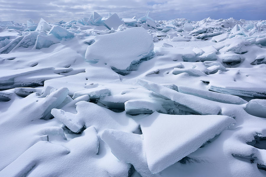 Blue Ice Shards Lake Michigan Photograph by Dean Pennala - Fine Art America