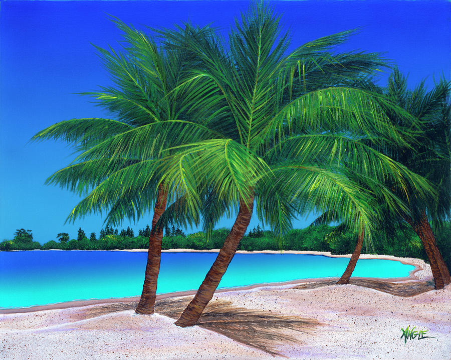 Tree Painting - Blue Lagoon #1 by Angie Hamlin