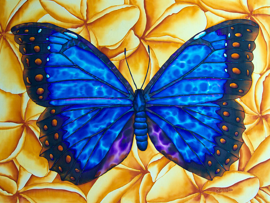 Abstract Painting - Blue morpho Butterfly by Daniel Jean-Baptiste Abstract Painting - Blue morpho Butterfly by Daniel Jean-Baptiste