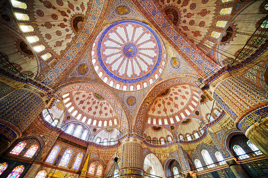 Blue Mosque Interior #1 Photograph by Artur Bogacki