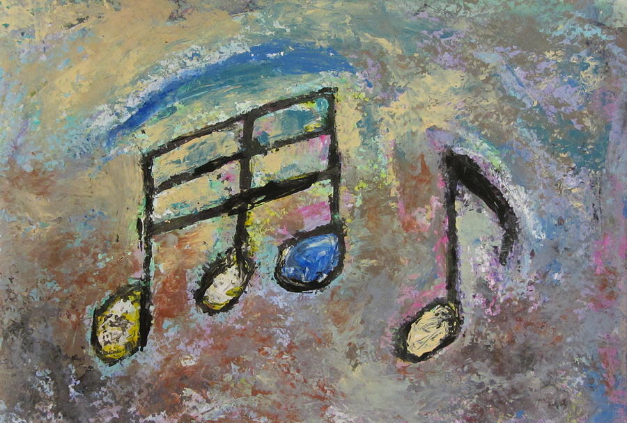 Impressionist Painting - Blue Note #1 by Anita Burgermeister