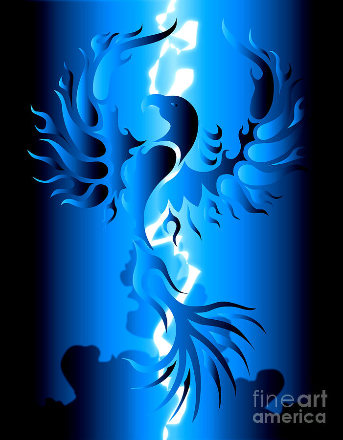 Blue Phoenix Digital Art by Robert Ball - Fine Art America